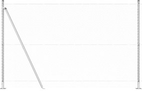 vidaXL Εξάγωνος Φράχτης 1.4x25 μ Γαλβανισμένος Χάλυβας