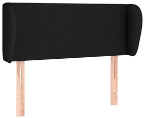 Κεφαλάρι με Πτερύγια Μαύρο 103x23x78/88 εκ. Υφασμάτινο 3116856