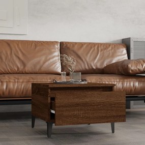 vidaXL Τραπέζι Βοηθητικό Καφέ Δρυς 50x46x35 εκ. Επεξεργασμένο Ξύλο