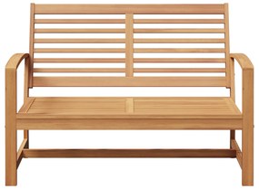 vidaXL Παγκάκι κήπου Φυσικό 110 x 64 x 76.5 εκ Μασίφ ξύλο teak