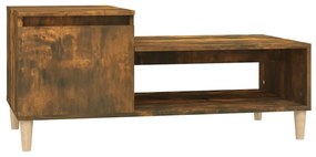 vidaXL Τραπεζάκι Σαλονιού Καπνιστή Δρυς 100x50x45 εκ. Επεξεργασμ. Ξύλο