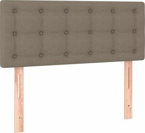 vidaXL Κρεβάτι Boxspring με Στρώμα Taupe 80x200 εκ. Υφασμάτινο