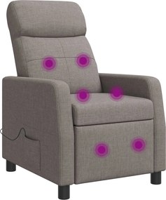 vidaXL Κάθισμα μασάζ Taupe Ύφασμα