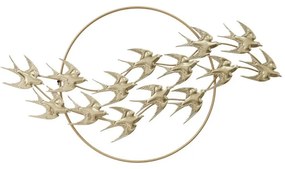 Wall decoration Elzy Inart metal in gold shade 87x49x4cm 87x49x4 εκ.