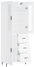 vidaXL Ντουλάπι Λευκό 69,5x34x180 εκ. από Επεξεργασμένο Ξύλο