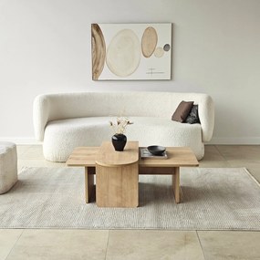 Σετ Τραπεζιών Σαλονιού Μπρονζέ / Sapphire Δρυς LEFLOR 82x60x35