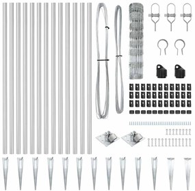 vidaXL Στύλος Περιφράξεων Γαλβανισμένο 25 x 0,8 m Ατσάλι