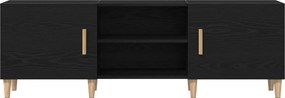 vidaXL Ντουλάπι TV 150 x 30 x 50 εκ Μαύρη Οξυά Επεξεργασμένο Ξύλο