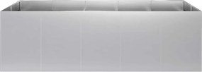 vidaXL Γλάστρα Κήπου Ασημί 200 x 80 x 60 εκ Γαλβανισμένος Χάλυβας