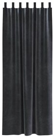 vidaXL Κουρτίνες με κουρτίνες 2 pcs Σκούρο γκρι 140 x 260 cm Βελούδο