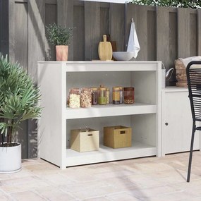 vidaXL Ντουλάπα Κουζίνας Λευκό 106 x 55 x 92 cm Μασίφ ξύλο πεύκου