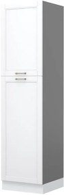Επιδαπέδιο ντουλάπι ψηλό Tahoma K23-60-2KF-Γραφίτης - Λευκό ματ - 60.00Χ60.00Χ235.00cm