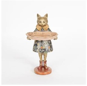 Διακοσμητικό Γάτα Πολυρεζίν 1 Θεση 15.5x14x27cm 752-26020 Estheti-752-26020-Χρυσό 752-26020
