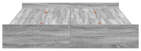vidaXL Κρεβάτι με αποθηκευτικό χώρο Γκρι sonoma 140 x 200 cm