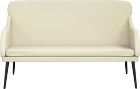 vidaXL Πάγκος Κρεμ 110x76x80 εκ. από Συνθετικό Δέρμα
