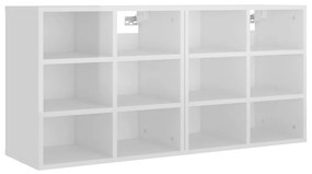 vidaXL Παπουτσοθήκες 2 τεμ. Γυαλιστερό Λευκές 52,5 x 30 x 50 εκ.