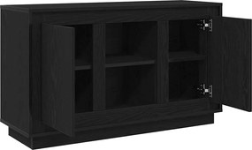 vidaXL Πλαϊνό γραφείο Μαύρη Οξυά 102 x 35 x 60 εκ Επεξεργασμένο ξύλο