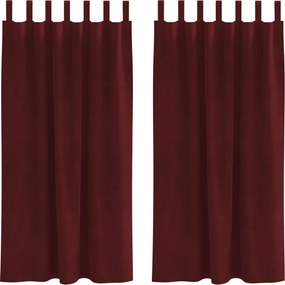 vidaXL Κουρτίνες συσκότισης 2 pcs Κόκκινο 140 x 175 cm Βελούδο