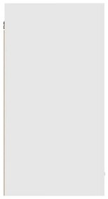 Ντουλάπι Κρεμαστό Γυαλιστερό Λευκό 80x31x60 εκ. από Επεξ. Ξύλο - Λευκό