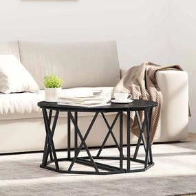 vidaXL Τραπέζι καφέ Μαύρο Δρυς 80x80x42 εκ. από επεξεργασμένο ξύλο