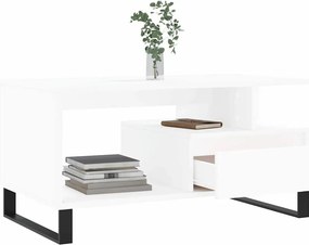 vidaXL Τραπεζάκι Σαλονιού Λευκό 90 x 49 x45 εκ. από Επεξεργασμένο Ξύλο