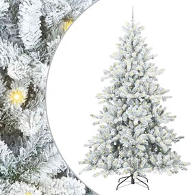 vidaXL Τεχνητό Χριστουγεννιάτικο Δέντρο με Άξονα με βάση Λευκό 240 cm