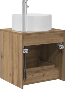 vidaXL Επιτοίχιο έπιπλο νιπτήρα μπάνιου Artisan Δρυς