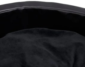 Κρεβάτι Σκύλου Μαύρο 99 x 89 x 21 εκ. Βελουτέ/Συνθετικό Δέρμα - Μαύρο