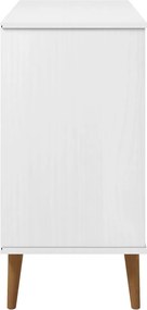 vidaXL Ντουλάπι MOLDE Λευκό 90x40x80 εκ. από Μασίφ Ξύλο Πεύκου