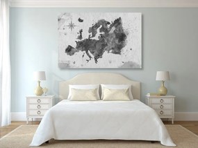 Εικόνα ρετρό χάρτη της Ευρώπης σε μαύρο & άσπρο