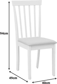 Καρέκλα Houston pakoworld σε λευκή απόχρωση 40x49x94εκ