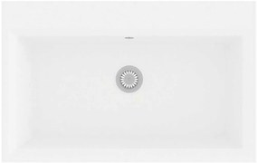 vidaXL Σιντρινο κουζίνας Λευκό 79 x 50 x 31 εκ. Γρανίτης
