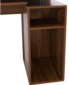 ΓΡΑΦΕΙΟ ΜΕΛΑΜΙΝΗΣ STATUS  WALNUT 120Χ55Χ76 εκ.