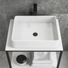 Furnibath S12 61 White - Βάση Επιτραπέζιου Επιπλου με Ραφι 61x46