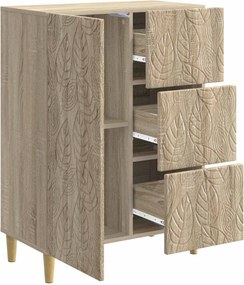 vidaXL Πλαϊνό γραφείο Sonoma Δρυς 66 x 34,5 x 90 εκ Επεξεργασμένο Ξύλο