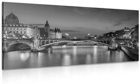 Εικόνα του εκθαμβωτικού ορίζοντα του Παρισιού σε ασπρόμαυρο - 100x50