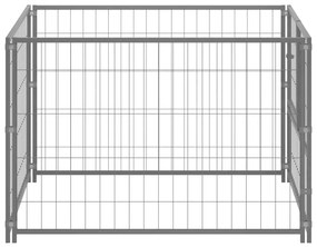 vidaXL Σπιτάκι Σκύλου Ασημί 100 x 100 x 70 εκ. Ατσάλινο