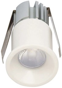 Σποτ Χωνευτό VK/04146/W/W Φ3,5cm Led 180-200Lm 3W 3000K Dimmable White VKLed Round