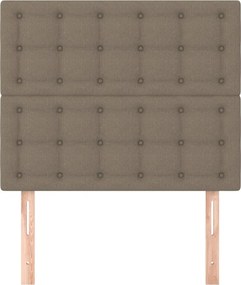 vidaXL Κεφαλάρι Κρεβατιού Μπεζ 100x5x118/128 εκ. Ύφασμα