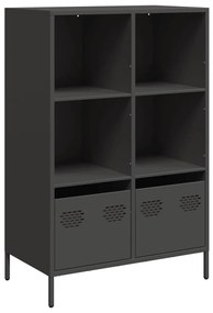 Ντουλάπι Μαύρο 68x39x103,5 εκ. από Χάλυβα - Μαύρο