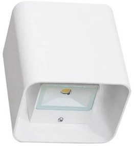 Adeleq Led Φωτιστικό Επίτοιχο Αλουμινίου Κύβος Διπλής Κατεύθυνσης 2x3W 3000K Λευκό 3-691810