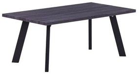 Τραπεζάκι Σαλονιού Baxter 110x60x45cm Grey-Walnut-Black Melamine, Metal