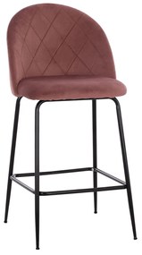 Σκαμπό Μπαρ Odell HM8732.12 45x53x98cm Black-Apple Velvet, Metal