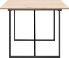 vidaXL Τραπέζι Τραπεζαρίας Πλαίσιο Ο Μασίφ Πεύκο/Ατσάλι