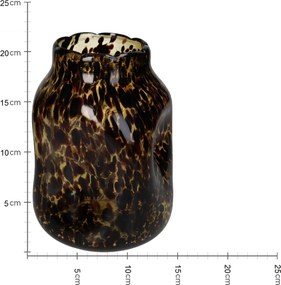 Βάζο ArteLibre Καφέ Γυαλί 16x16x22cm