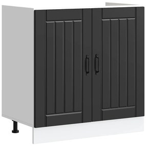 Ντουλάπι βάσης νεροχύτη "Lucca" Μαύρο κατασκευασμένο ξύλο