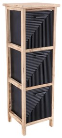 Έπιπλο μπάνιου mdf με 3 συρτάρια 25x25x77cm 9702