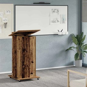 vidaXL Πλατφόρμα Παλιό ξύλο 55 x 55 x 107 cm Επεξεργασμένο ξύλο