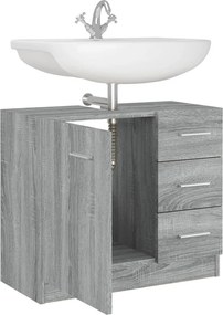vidaXL Ντουλάπι Νιπτήρα Grey Sonoma 63x38,50x54 εκ. Επεξεργ. Ξύλο