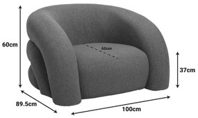Πολυθρόνα Lexy ύφασμα σε κεραμιδί απόχρωση 100x89.5x60εκ 100x89.5x60 εκ.